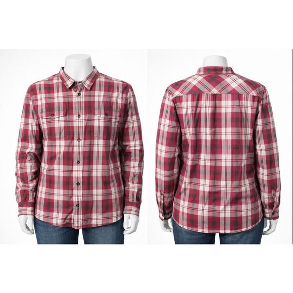 Harley Davidson Other - Harley Davidson Men’s 2XL Plaid Button Up Shirt Red Black White Cotton Long